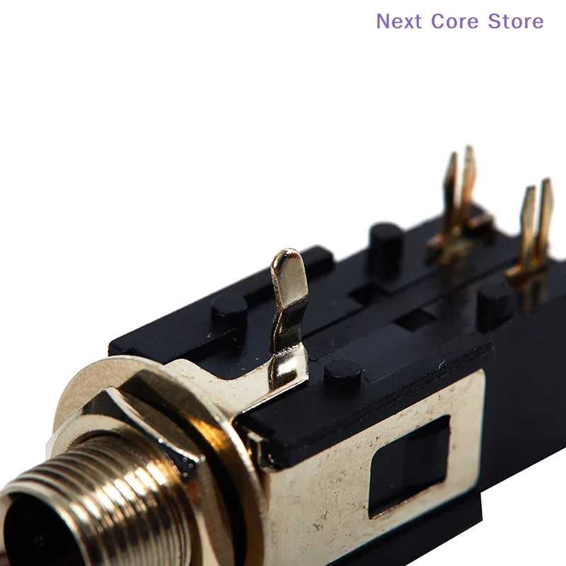 2Pcs 6.35mm 1/4" 5-Pin Female Audio Jack Panel Mount Connector Audio Jack Connector HIP