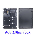 M.2 NGFF & mSATA to SATA 3.0 Dual SSD Adapter with Switch SSD Adapter Card HIP black
