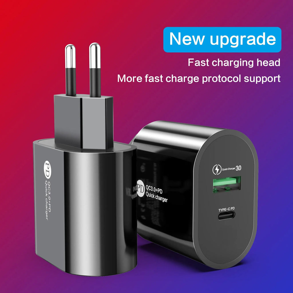 36W PD USB-C Fast Wall Charger | Quick Charge 3.0 Adapter USB Wall Charger HIP
