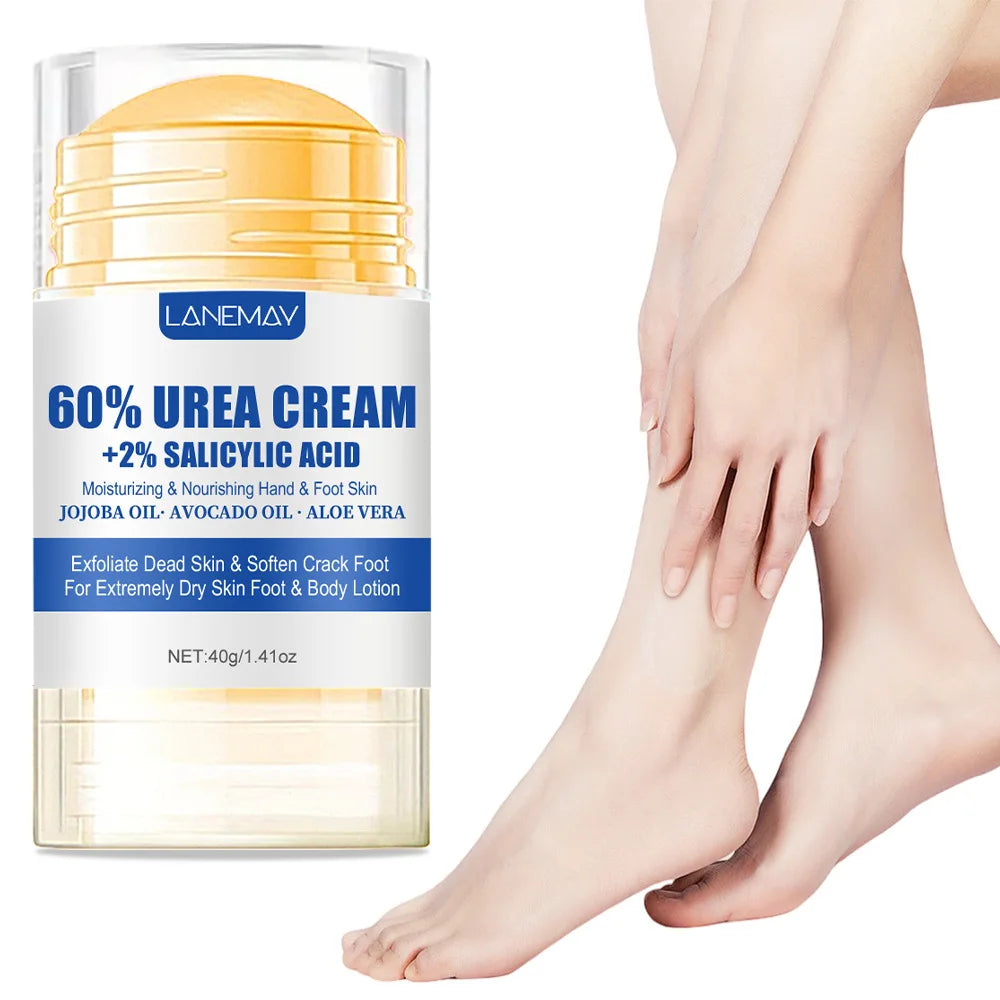 40g Ultra-Hydrating 60% Urea Foot Cream Aloe Vera for Softening Dry Cracked Feet - Gentle Exfoliation Daily Foot Care Solution HIP