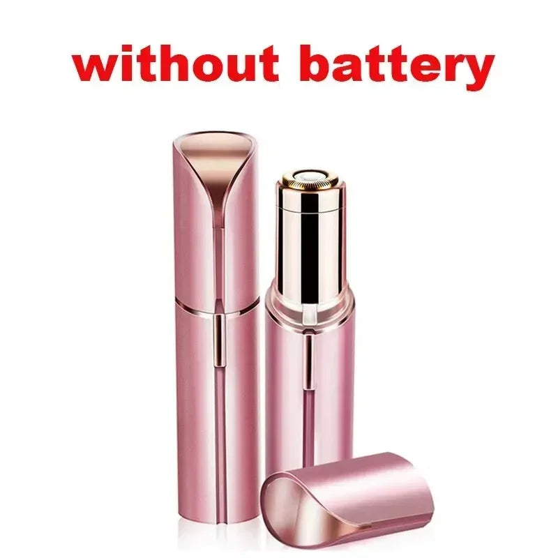 Electric Eyebrow Trimmer – Portable Lipstick Face Shaver Electric Eyebrow Trimmer HIP C558-Pink battery