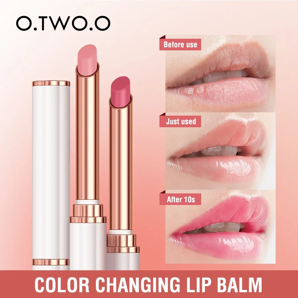 O.TWO.O Color Changing Lip Balm – Beeswax Moisturizing Lipstick Color Changing Lip Balm HIP