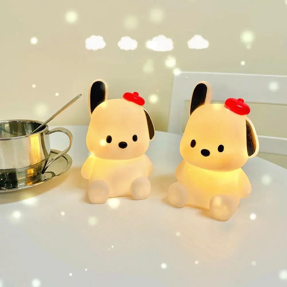 Vinyl Night Light Bedroom Decor Lights Button Battery Powered Moonlight Cartoon Animal Lamps Children Gift Decorative Lamp HIP