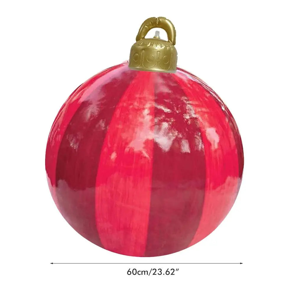 23.6 Inch Christmas Ball Christmas Indoor Outdoor Crafts Decoration PVC Inflatable Ball Family Christmas Holiday Party Ball HIP