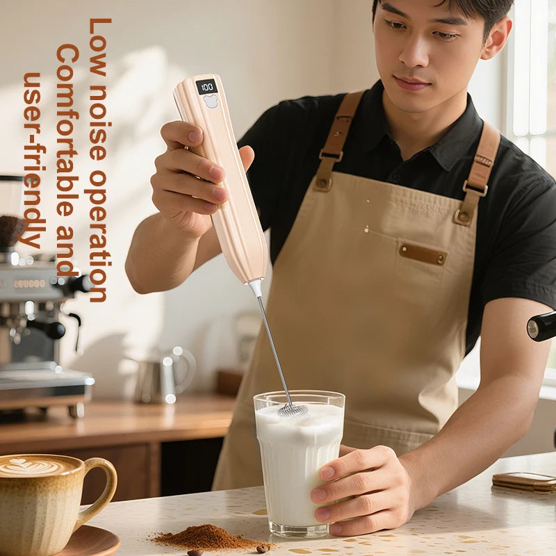 USB Handheld Electric Egg Beater & Mini Coffee Mixer – 5 Speed Handheld Electric Mixer HIP