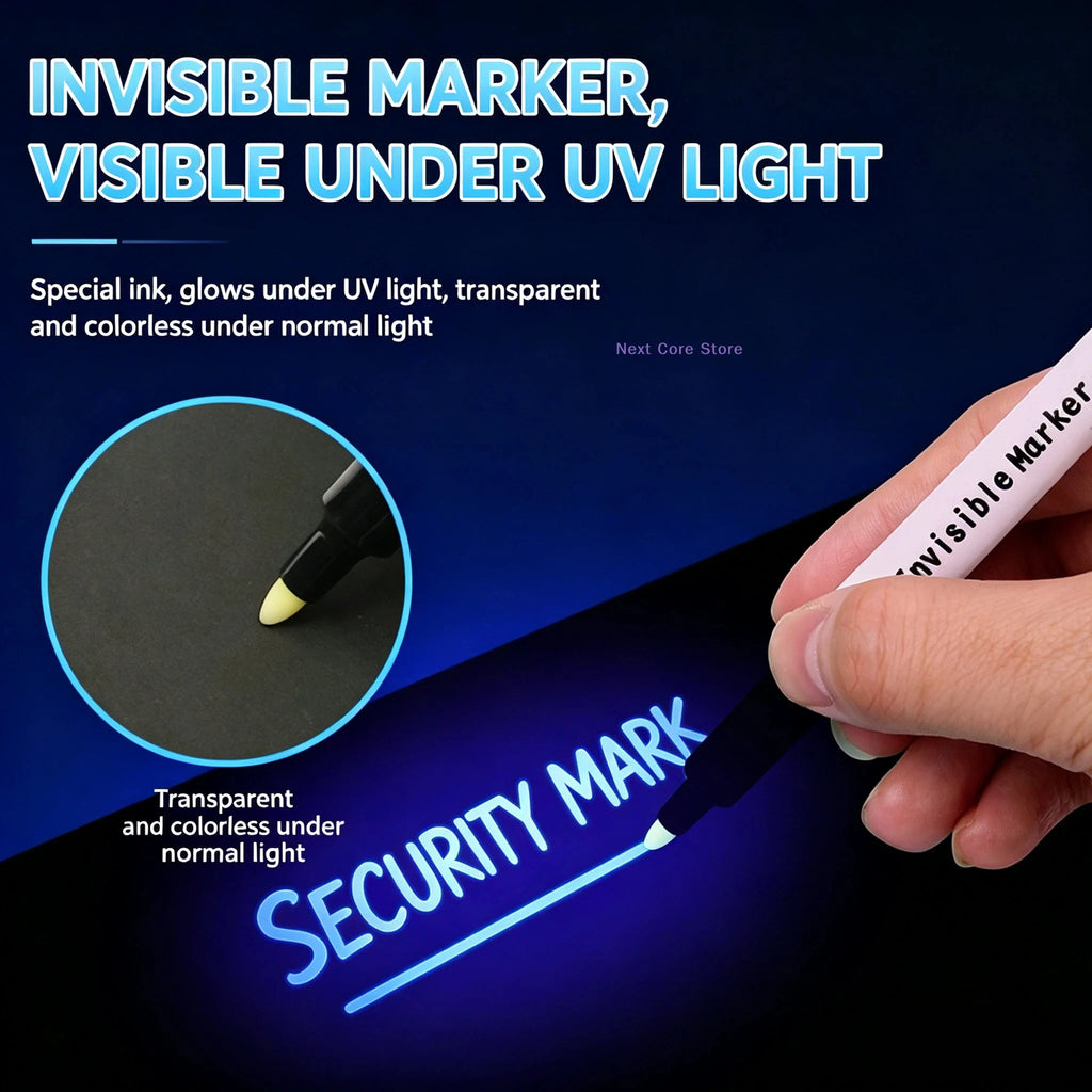 UV Invisible Ink Marker Pen – Dual-Tip Waterproof Security UV Security Marker HIP