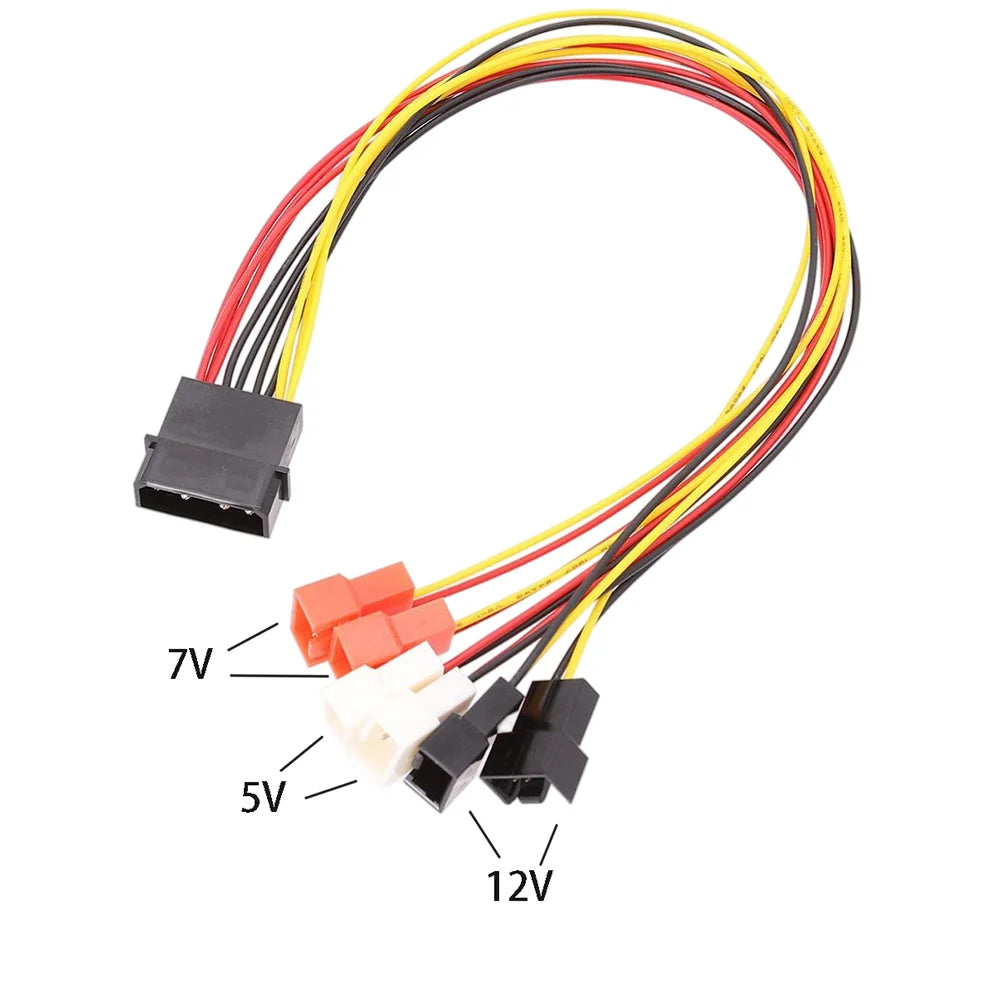 IDE 4-Pin Molex to Fan Adapter Cable – 12V 7V 5V | OULLX Fan Adapter Cable HIP
