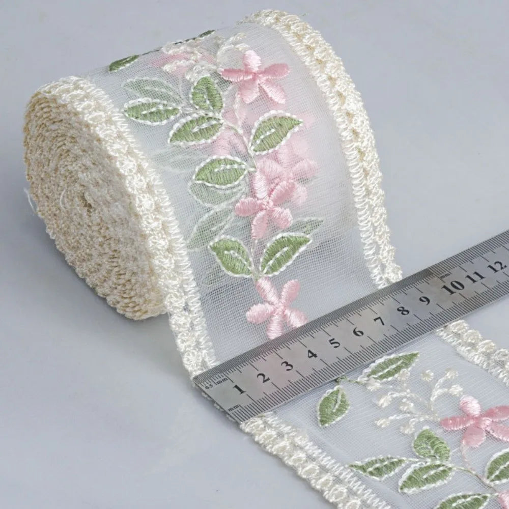 3.5" x 5 Yard Polyester Lace Trim Ribbon – DIY & Crafts Lace Trim Ribbon HIP 3.5IN x 5Yards 03