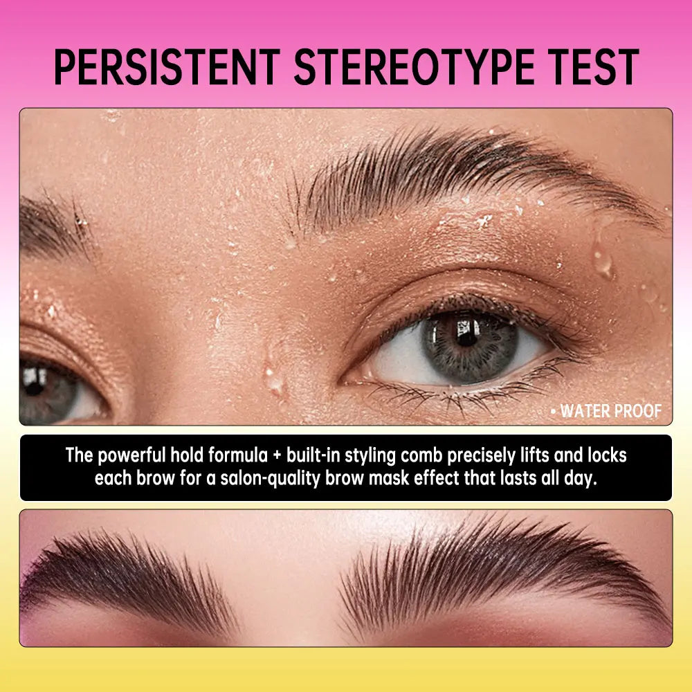 Super Lift Brow Glue Lamination Gel Crazy Lift Brow Long-lasting Strong Hold & Built-In Styling Comb Clear Eyebrow Gel Cosmetics HIP