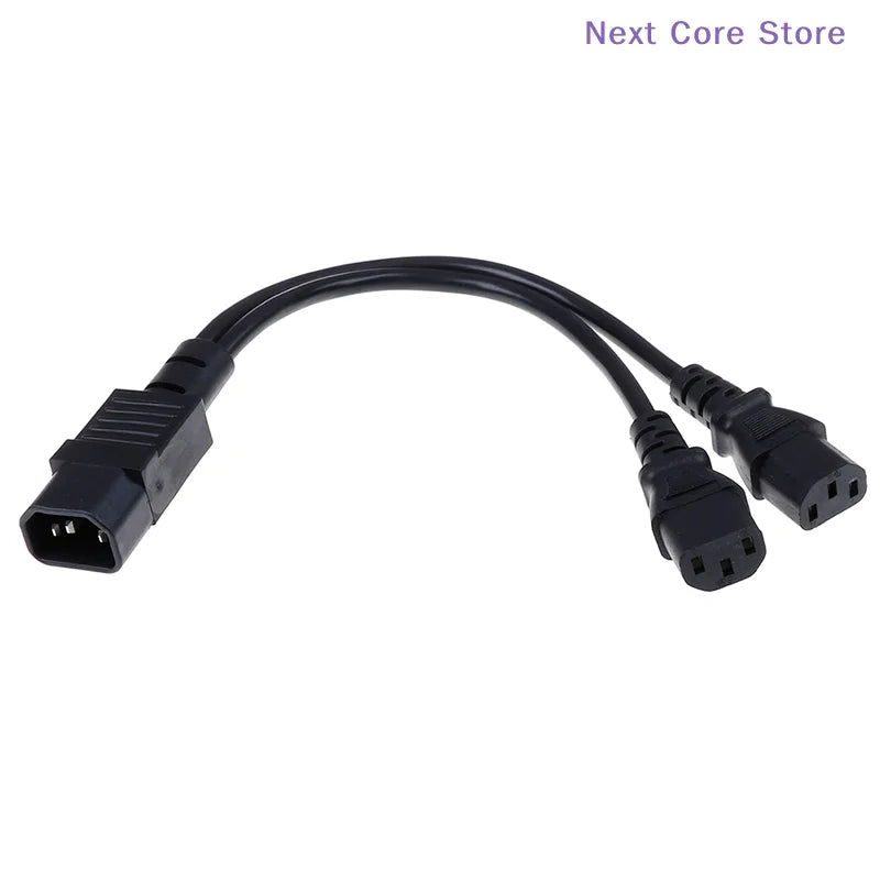C14 to C13 Y Splitter Power Cable – PDU PSU UPS 30cm Power Splitter Cable HIP