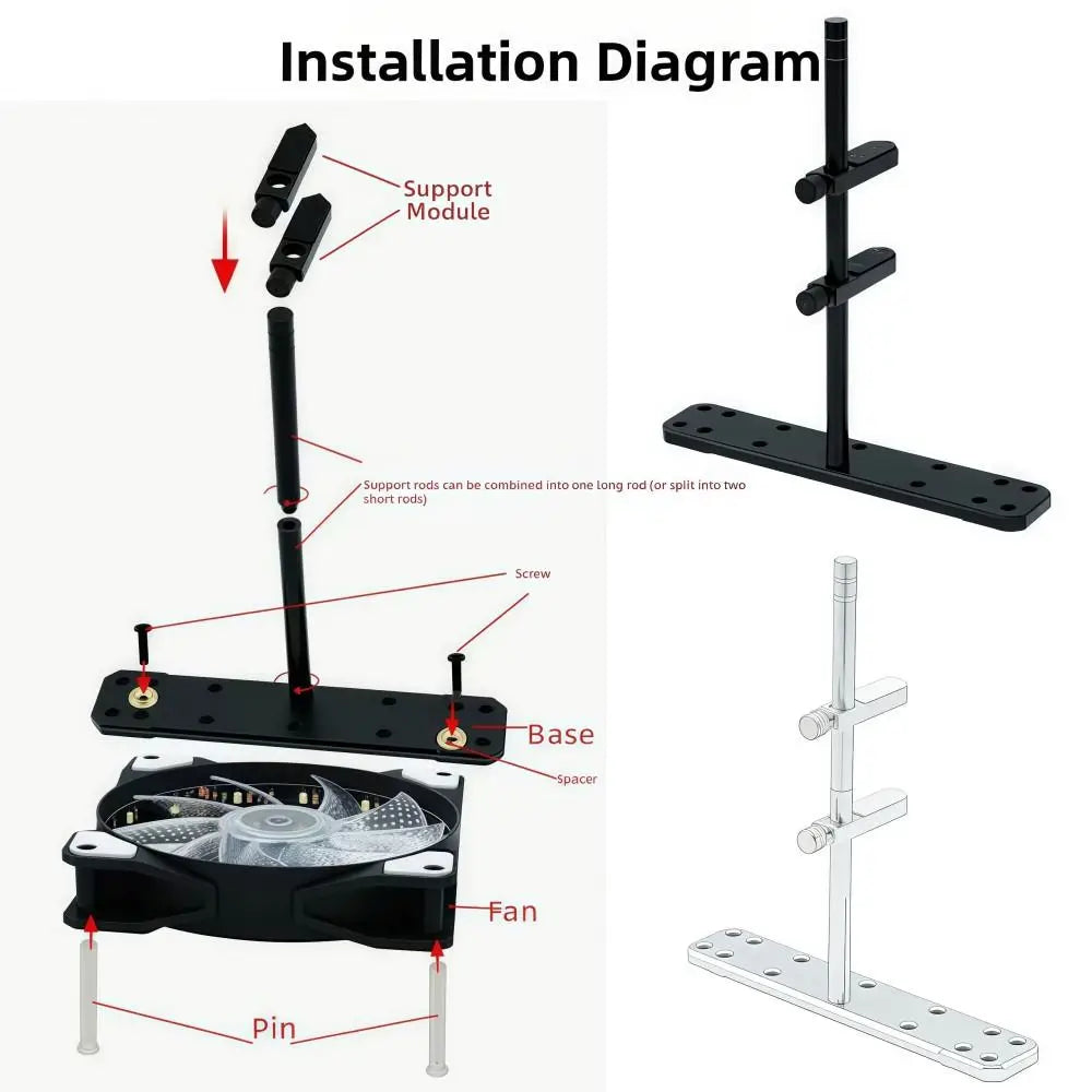 Adjustable All-Aluminum GPU Holder & Graphics Card Bracket GPU Support Bracket HIP