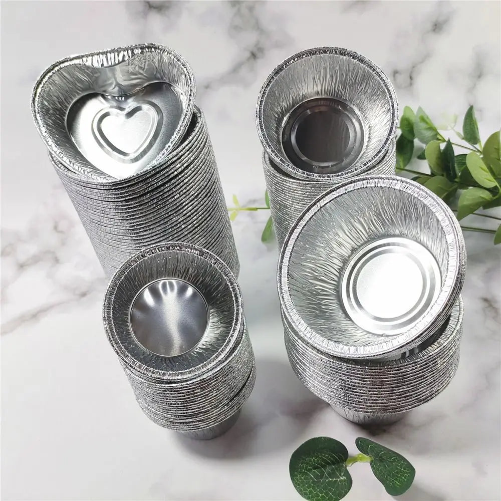 50-Pack Foil Cupcake Liners – Non-Stick Muffin Baking Cups Cupcake Baking Liners HIP