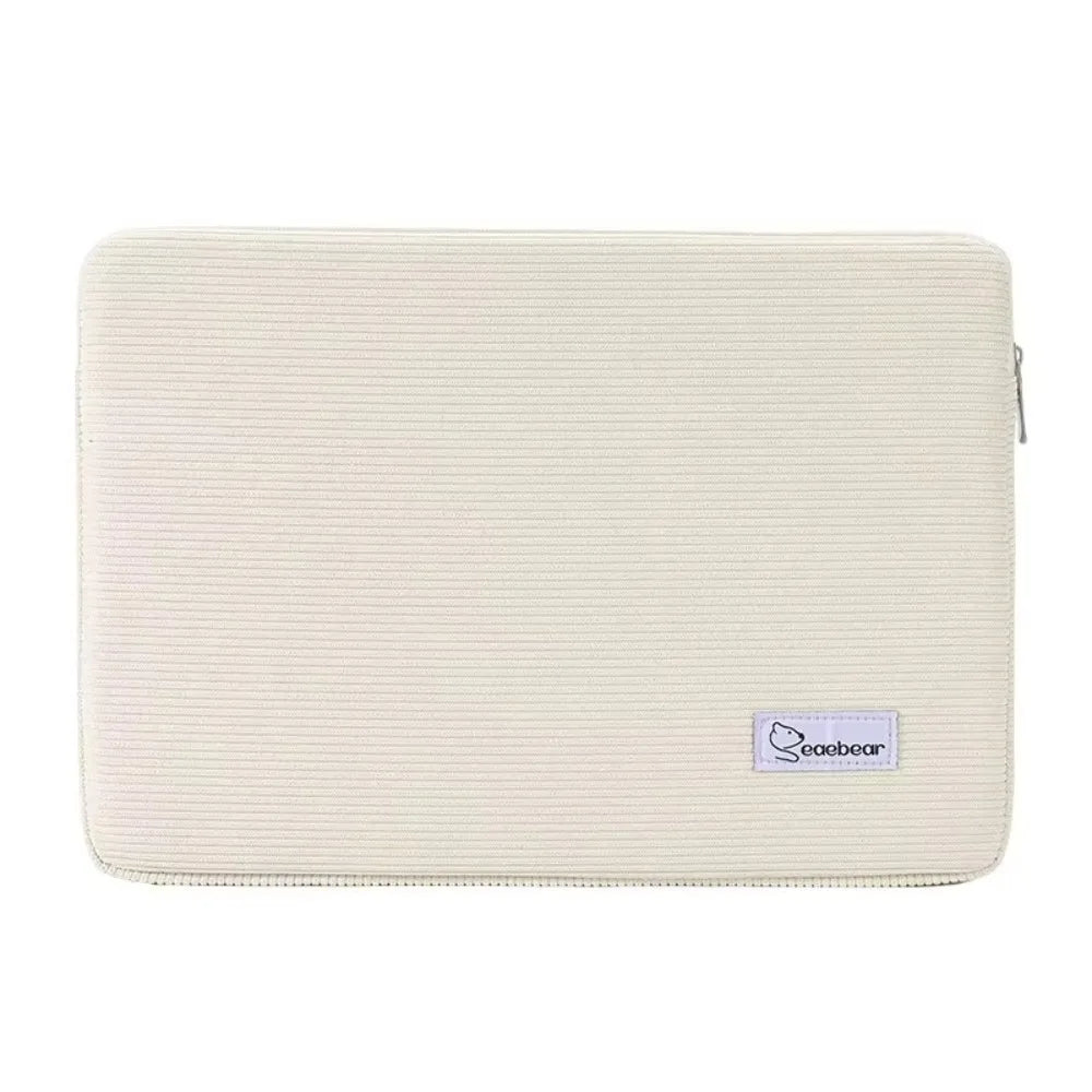 Corduroy Laptop Sleeve Bag – Shockproof 11–13" & 15–15.6" Laptop Sleeve Bag HIP Beige 15-15.6inch