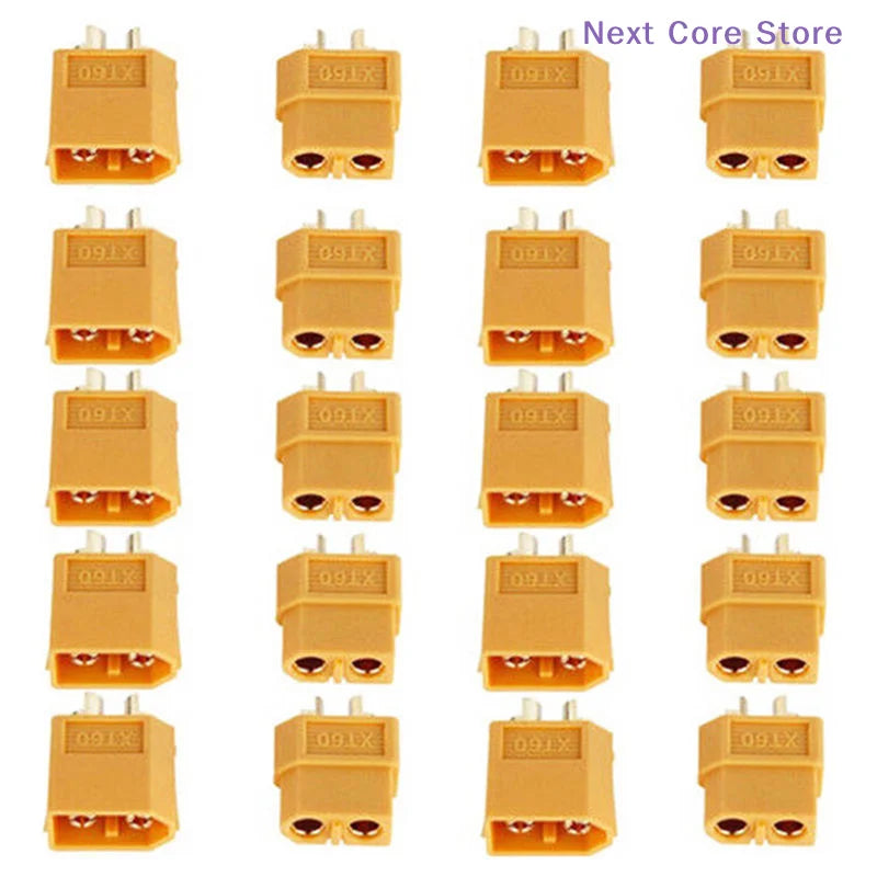 20PCS XT60 Connectors – 10 Pairs Male & Female RC LiPo Plugs RC Battery Connector HIP