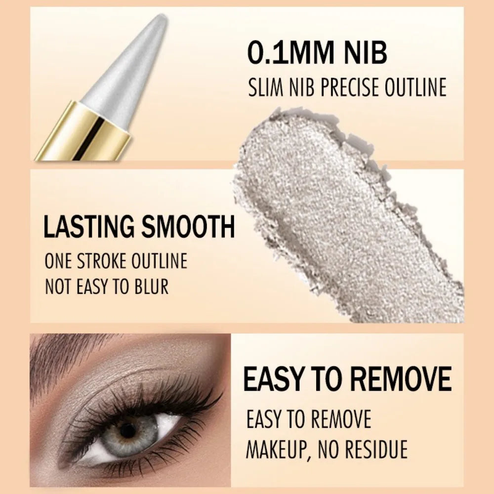 Tapered High Pigment Creamy texture Eyeliner Stick Sweat Proof Pencil Daily Makeup Multifunctional Eyeliner Gel Lip&Eyes Pen HIP