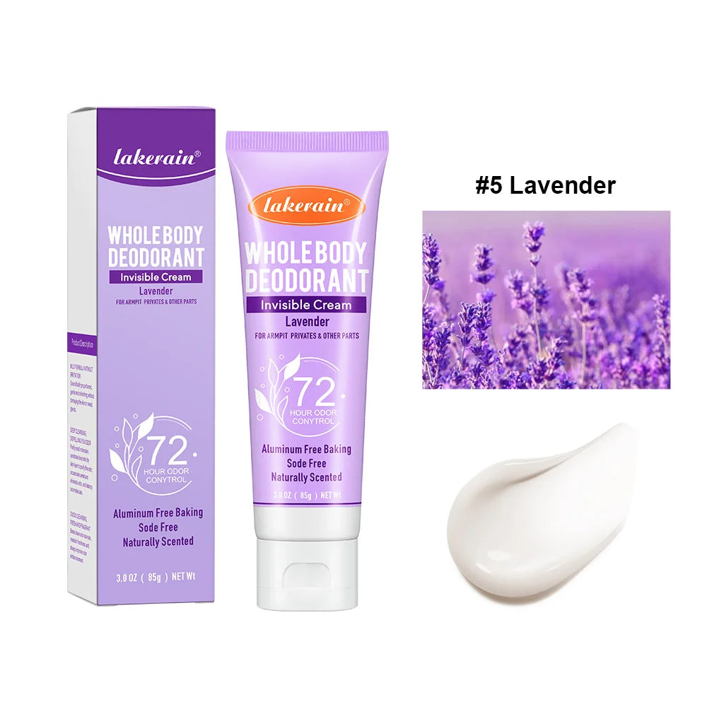 Perfume Cream Whole Body Deodoran 72 Hour Odor Control Long Lasting Fragrance Cream Dating Aroma Cooling armpit HIP 5Lavender