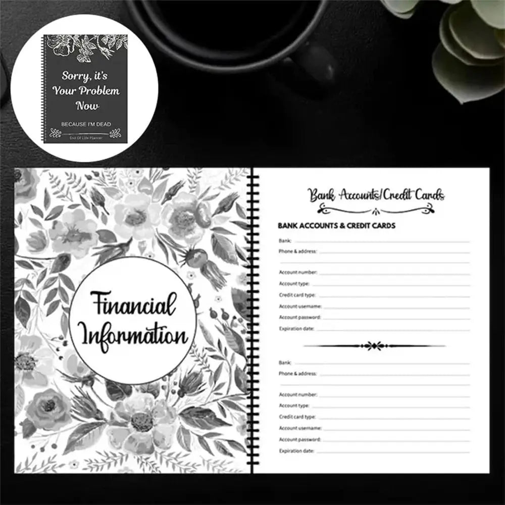 Funny End of Life Planner – Humorous Estate Planning Notebook Estate Planning Notebook HIP