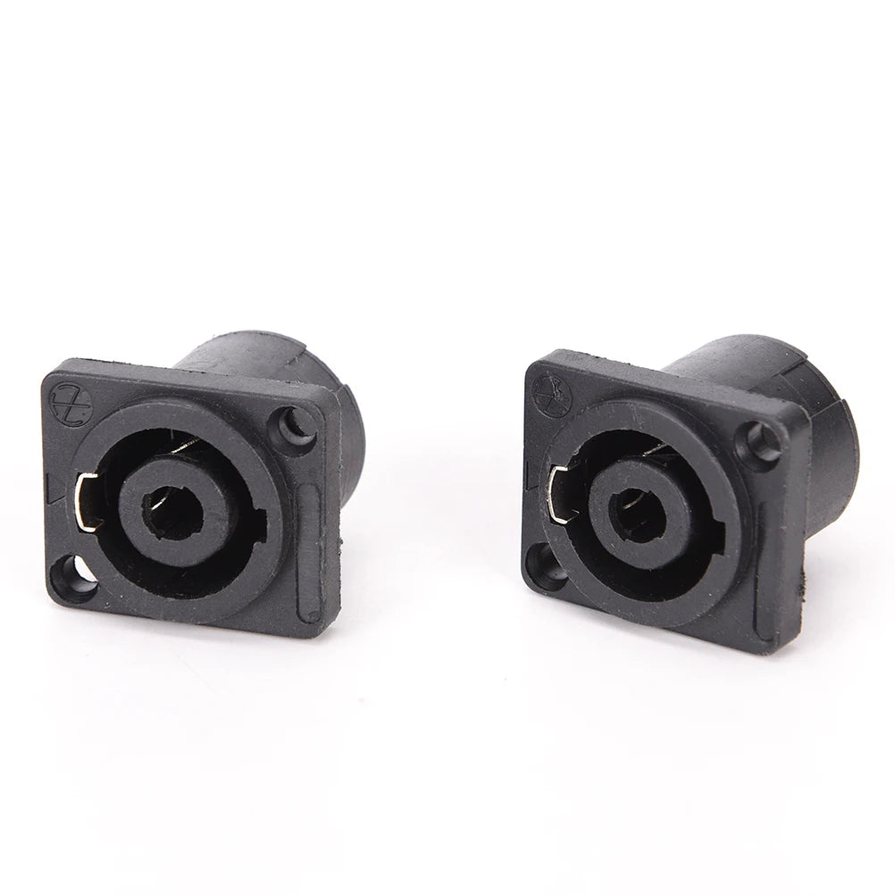 10-Pack Speakon 4-Pin Female Panel Socket Connectors Audio Connector HIP Black