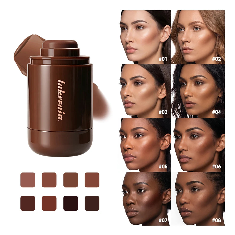 Contour Stick Packet Bronzer Cream Stick Blush & Bronzer with Highlight Brush Long-Lasting Makeup For 3D Face Contour HIP
