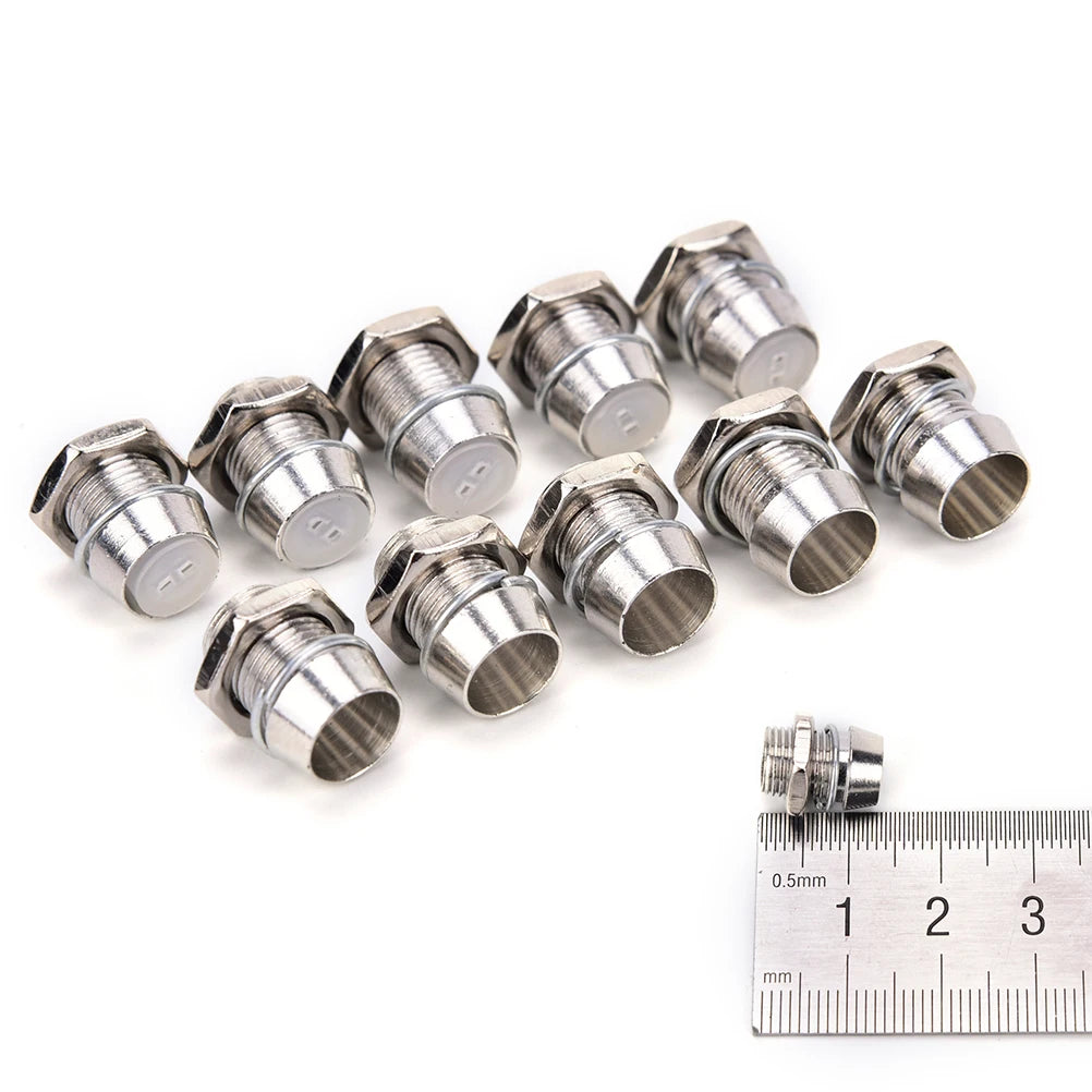 5mm LED Panel Mount Holder – 8mm Thread Chrome Brass 10/20-Pack LED Panel Mount Holder HIP 10PCS