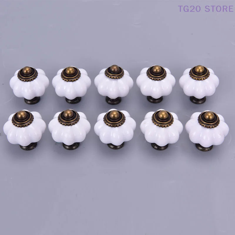 10-Pack Vintage Pumpkin Drawer Knobs – Alloy Cabinet Pulls Cabinet Drawer Knobs HIP