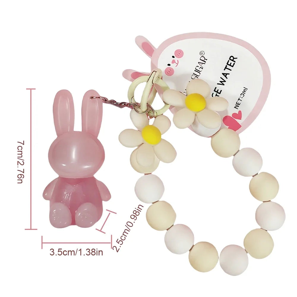 SAM SUGAR Rabbit Keychain Lip Gloss – Mirror Glaze & Hydrating Keychain Lip Gloss HIP