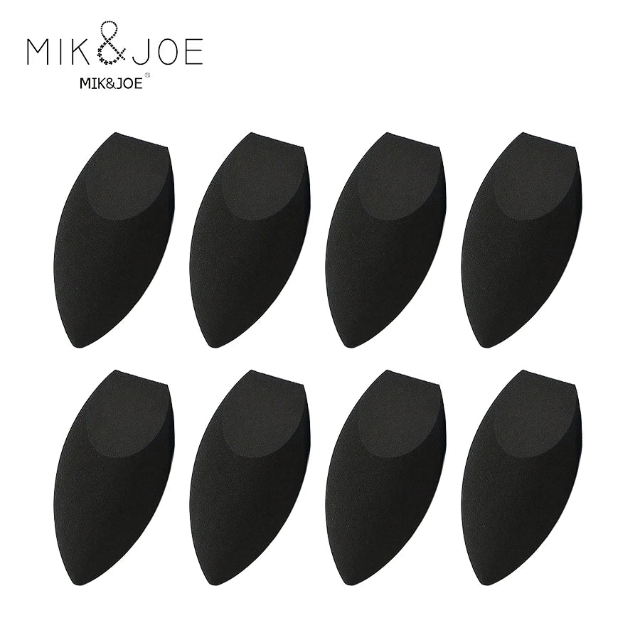 Black Egg Beauty Sponge Set – Latex-Free & Reusable Makeup Blending Sponge HIP 8Pcs