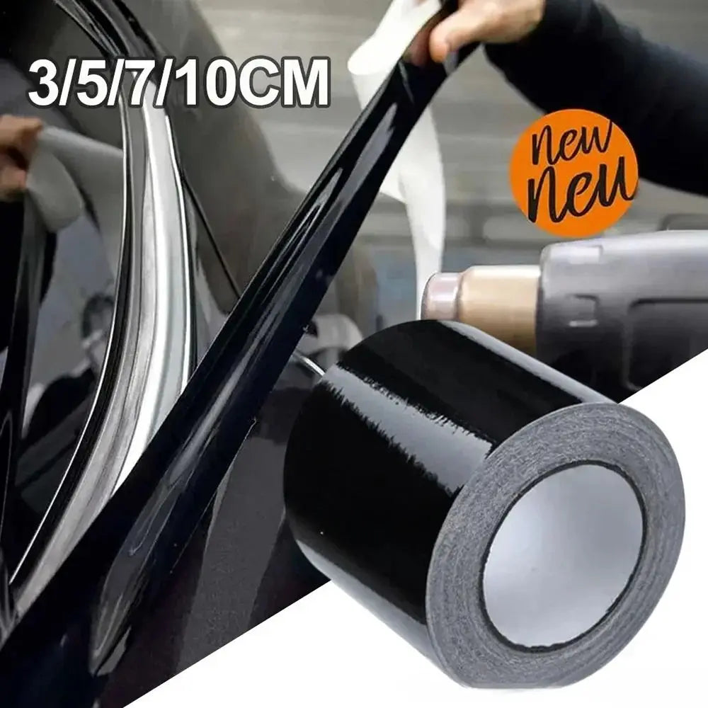 Carbon Fiber Glossy Black Vinyl Wrap Racing Stripe Film Roll Vinyl Wrap Film HIP