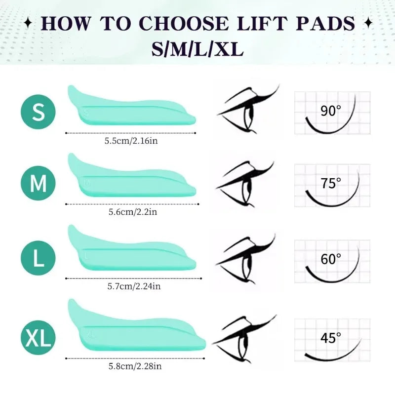 Reusable Silicone Lash Lift Shield Pads – 5/7/14 Pairs Lash Lift Shield Pads HIP