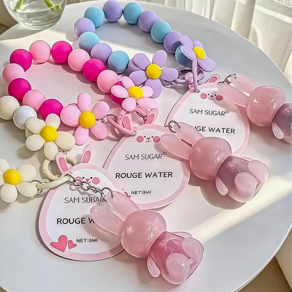 SAM SUGAR Rabbit Keychain Lip Gloss – Mirror Glaze Moisturizing Lip Gloss HIP
