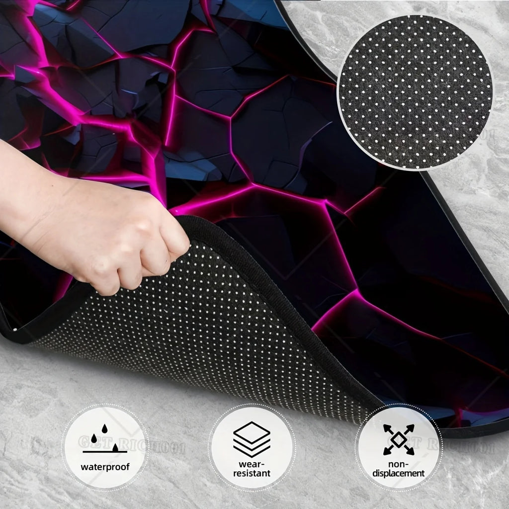4-Piece Lava Crack Car Rubber Floor Mats – Anti-Slip Waterproof Car Floor Mats HIP