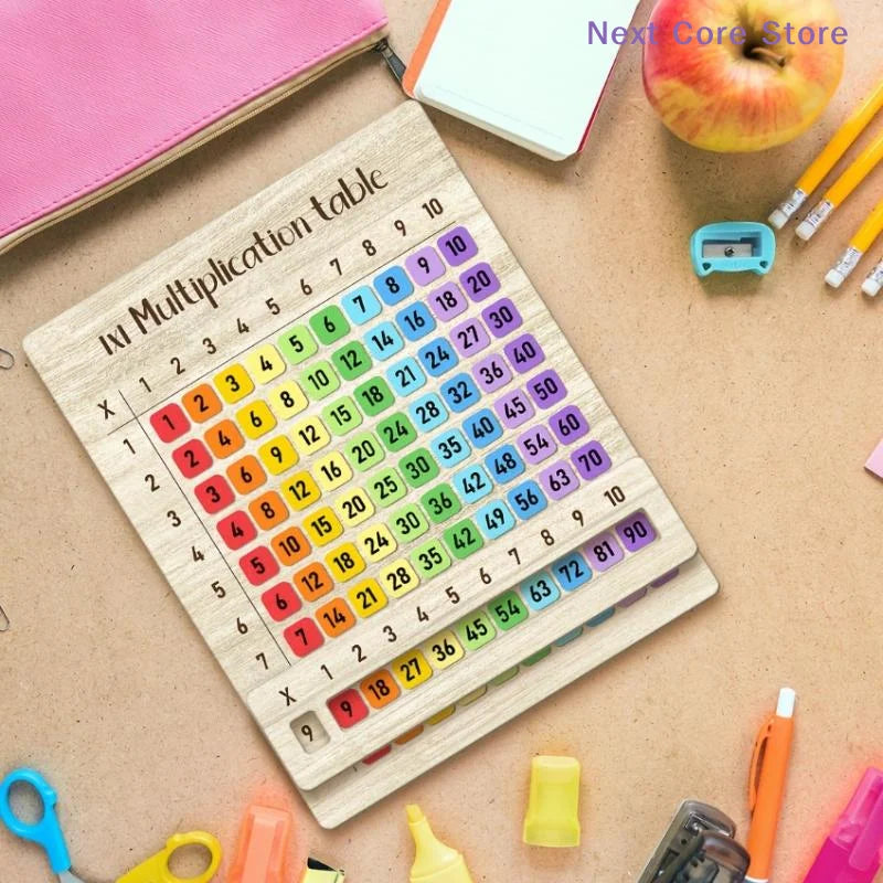 Colorful Wooden Multiplication Table Board – Kids Math Aid Educational Math Board HIP