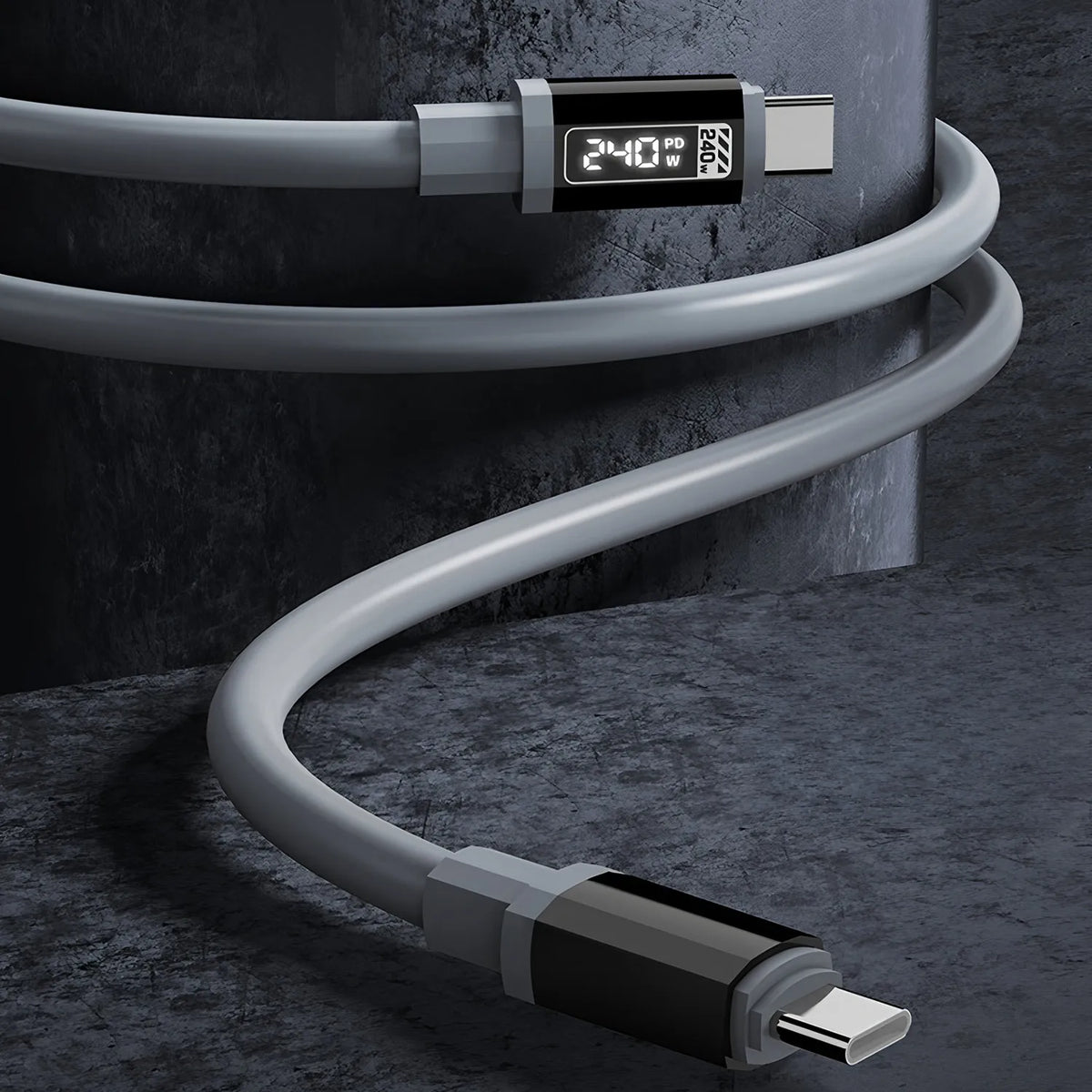 240W USB-C Fast Charging Cable – PD to PD for iPhone & Android USB-C Charging Cable HIP
