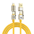 USB-C 4-in-1 240W Fast Charging Cable 1M | Multi-Device USB Charging Cable HIP 1M Yellow Cable