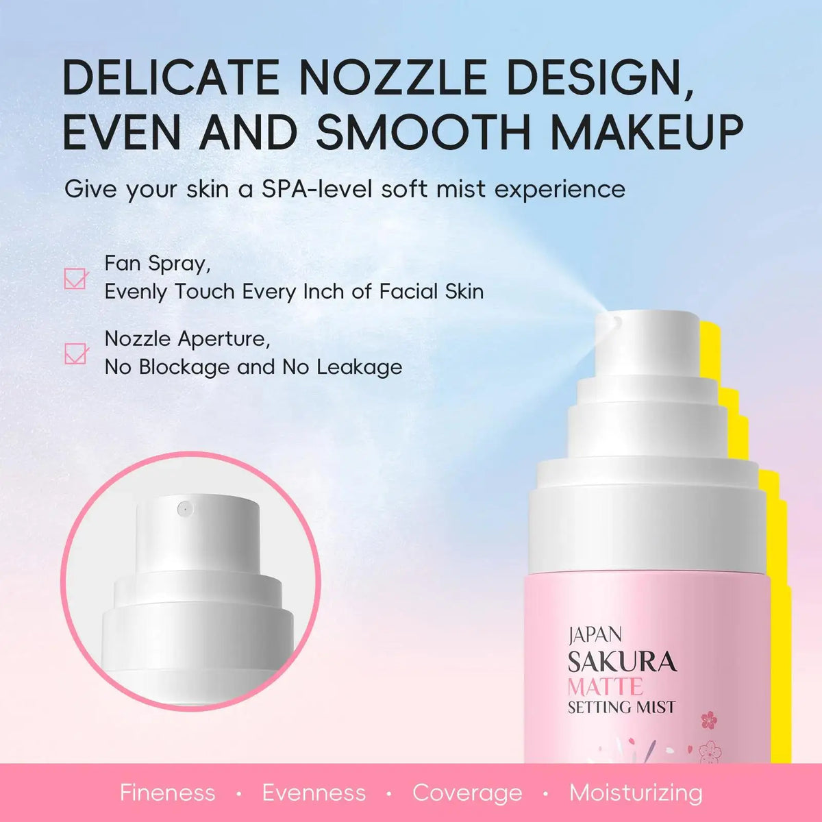 LAIKOU Sakura Matte Setting Spray – Oil Control 80ml Makeup Setting Spray HIP