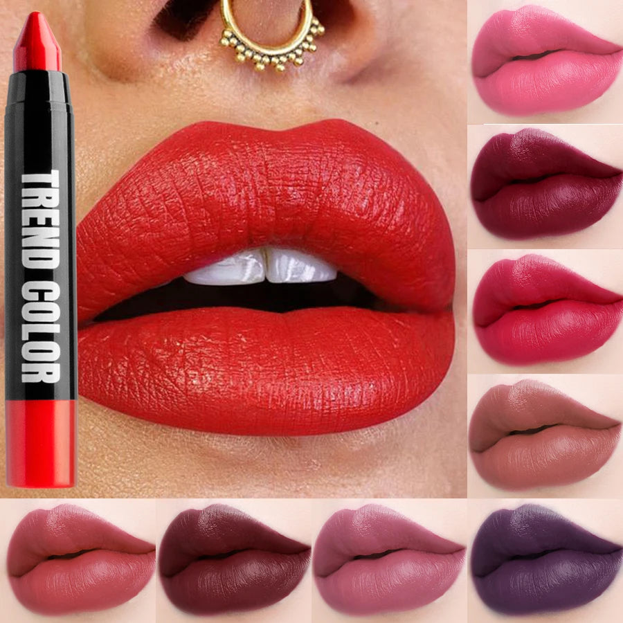 FUNPARK 16-Color Waterproof Matte Lip Liner & Lipstick Pen Lip Liner Pen HIP