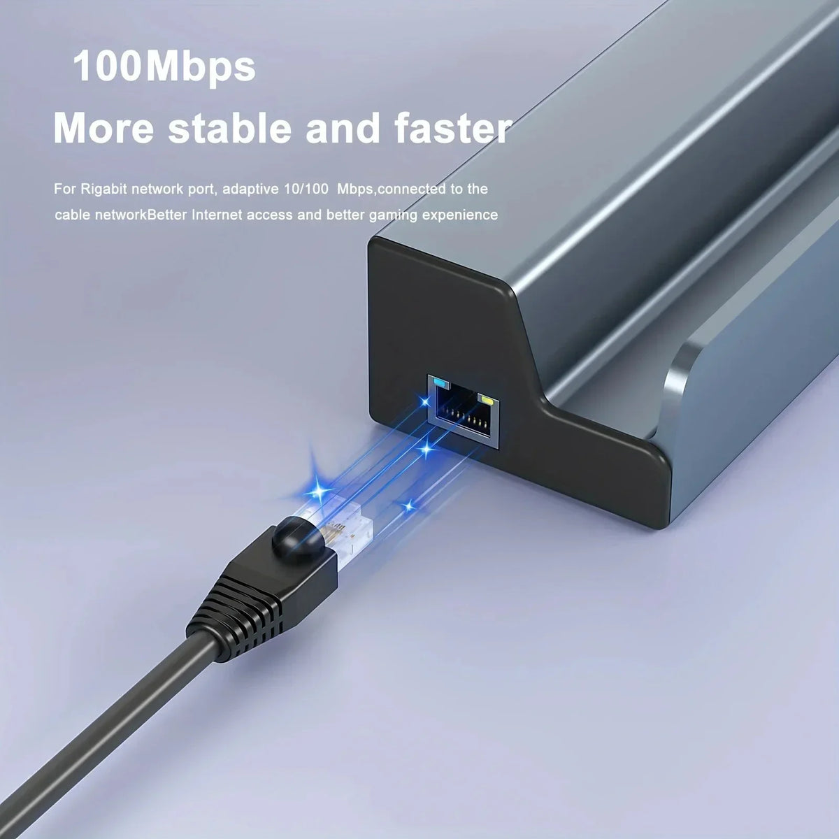 KEBIDUMEI 6-in-1 USB-C Hub – 4K HDMI, 100W PD, Ethernet USB-C Docking Station HIP