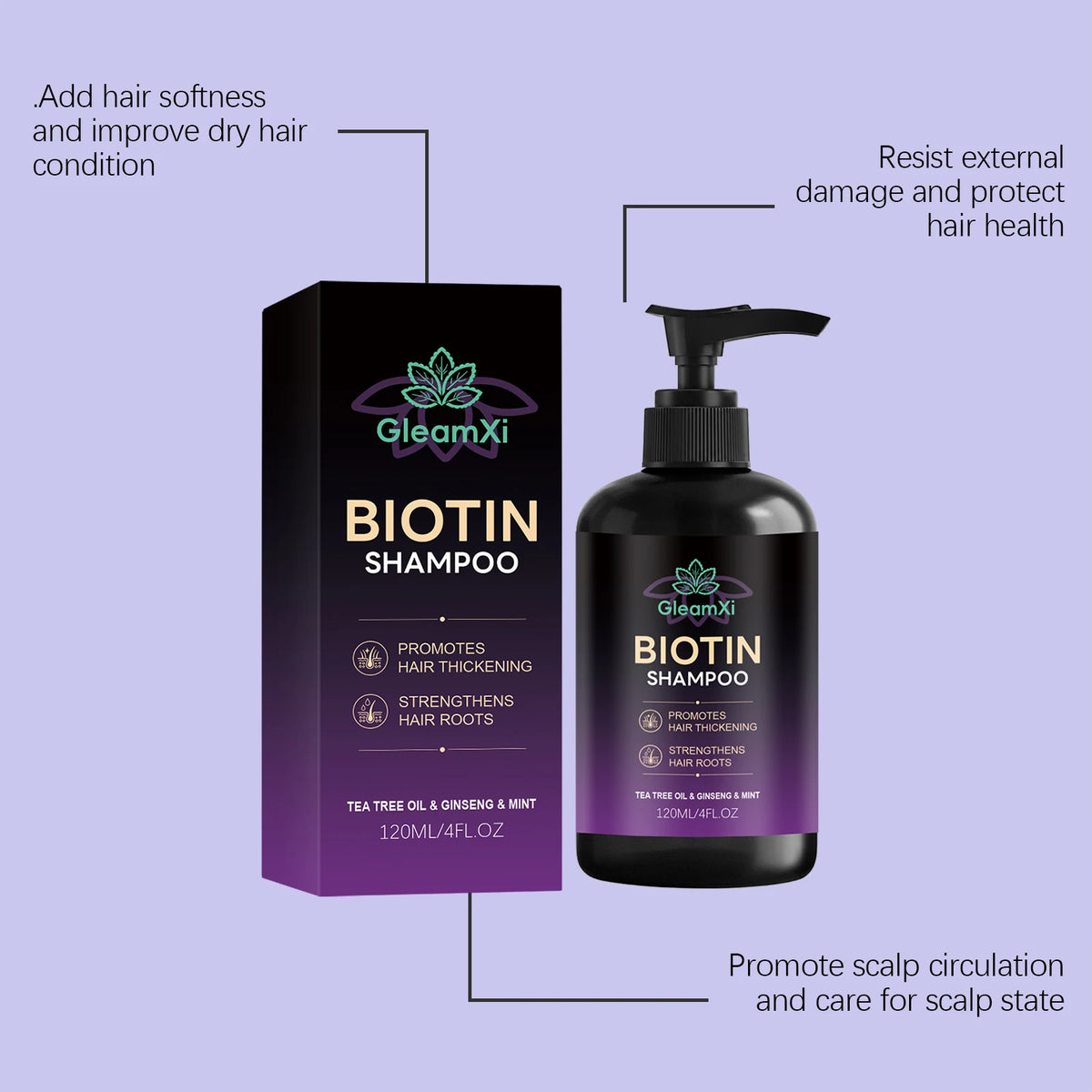 Biotin Volumizing Shampoo & Scalp Serum Set for Fine Hair Hair Care Set HIP
