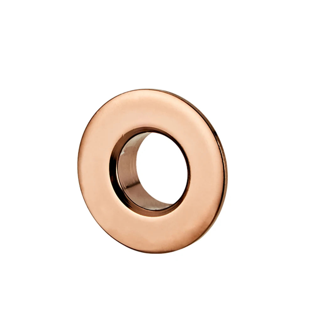 Kitchen Sink Hole Round Overflow Cover Remplacement Kitchen Bathroom Basin Trim Bath Sink Hole Cap Wash Basin Overflow Ring Plug HIP Rose Gold