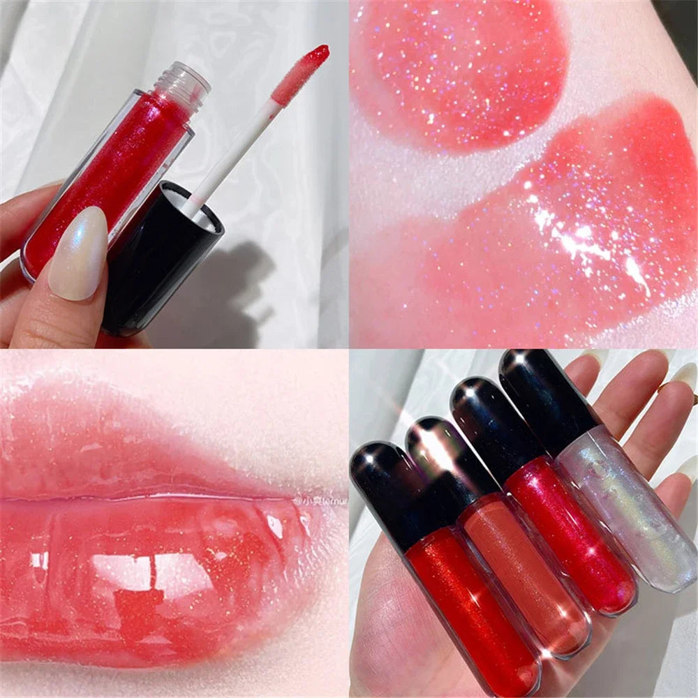 Shiny Liquid Lipstick Shimmer Moisturizer Lip Gloss Crystal Jelly Lip Gloss Lips Plumper Oil Long Lasting Makeup Lip Oil New HIP