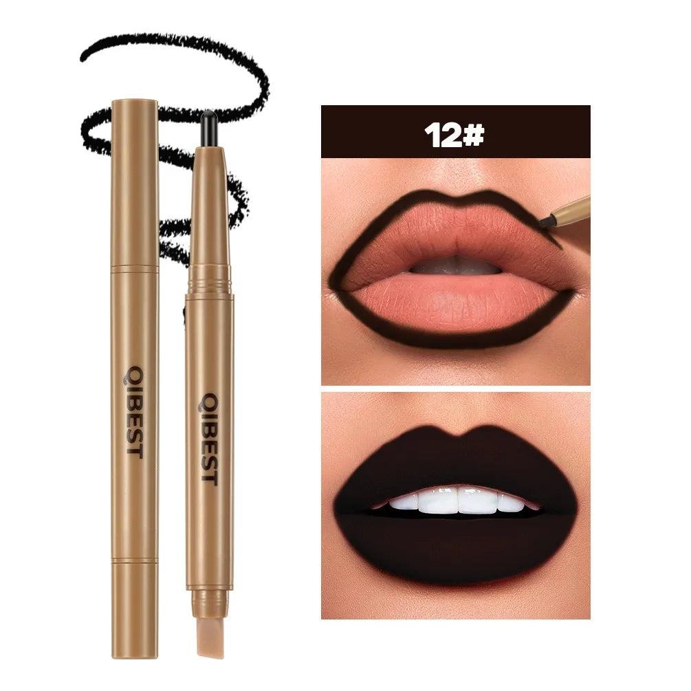 2-in-1 Matte Lip Liner & Gloss Pencil – Silky, Long-Lasting