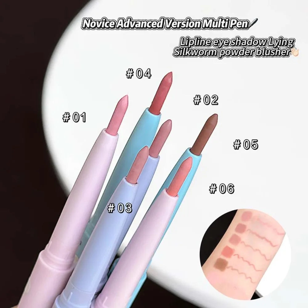Double Head Rose Pink Lip Liner Matte Long Lasting Natural Lipliner Pencil Nude Brown Lip Liner Lipstick Lips Contour Makeup HIP