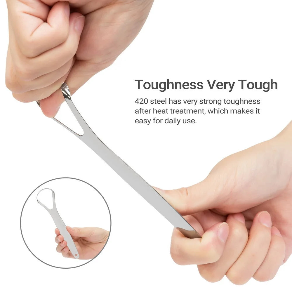 Stainless Steel Tongue Scraper – Fresh Breath Oral Care Tongue Scraper HIP