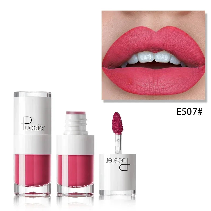 Red Lip Makeup Tattoo Long Lasting Lip Tint Matte Plumper Lip Gloss Liquid Matte Lipstick Waterproof Rouge HIP E507