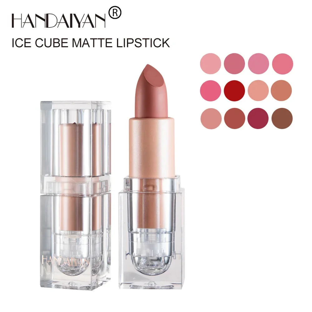 HANDAIYAN Matte Nude Lipstick – Velvet, Waterproof, Long-Lasting Matte Lipstick HIP