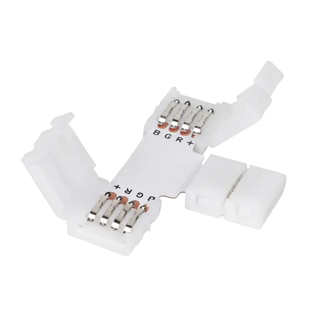 10-20PCS 4pin LED Strip Connector Solderless Strip Light to Copper Electrical Connector For SMD 5050 RGB Strip to Wire Terminal HIP