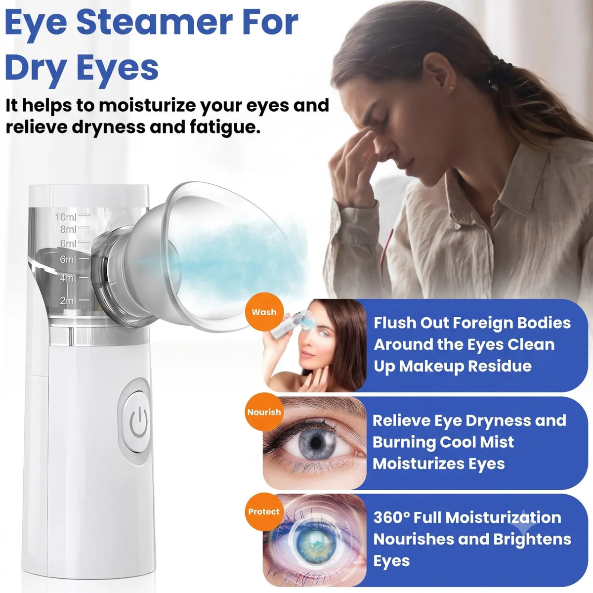 Portable Eye Mist Sprayer – Face & Eye Moisturizing Steamer Eye Mist Sprayer HIP