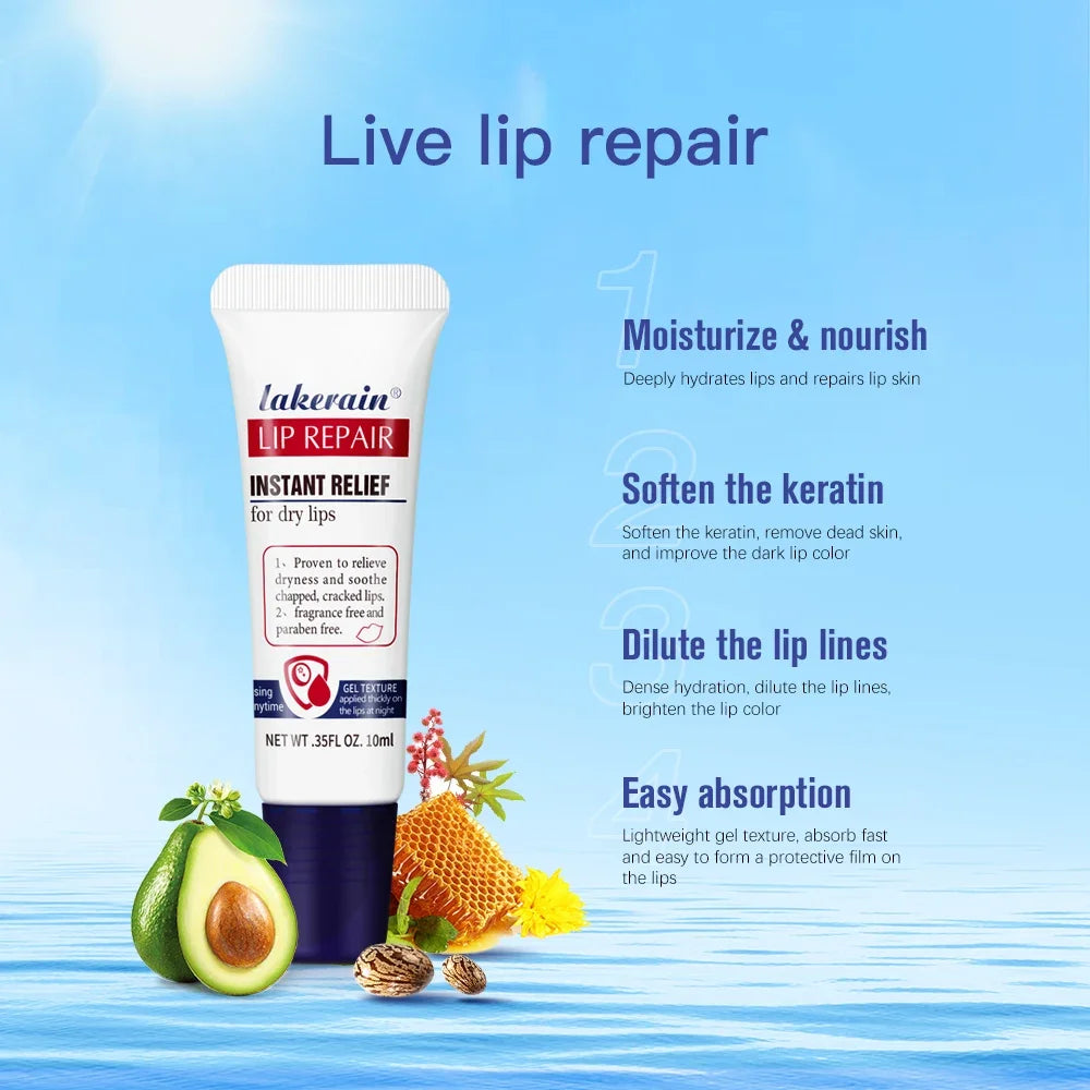 Lakerain Moisturizing Lip Repair Cream | Liquid Balm & Makeup Base Lip Repair Balm HIP