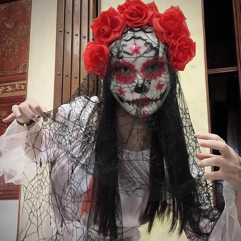 New Halloween Terror Mask Mexican Day of the Dead Makeup Ball Mask cosplay Performance Carnival Party Halloween Decoration HIP