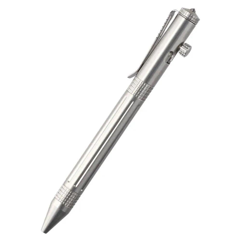 Stainless Steel Bolt Action Pen – Silver & Black Ink | HIP Bolt Action Pen HIP